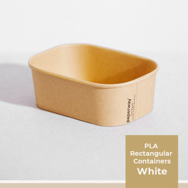 PLA Rectangular Container - Kraft